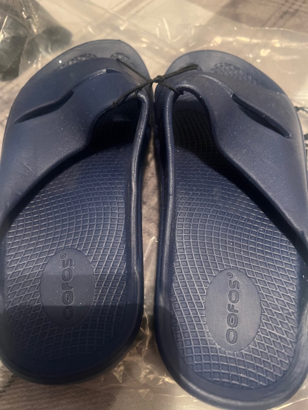 OOFOS Navy Blue Slide Sandals for Women - Picture 7 of 7